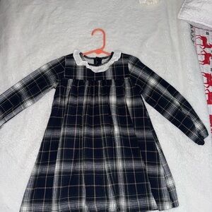 Edgehill Collection Navy and White Plaid Dress